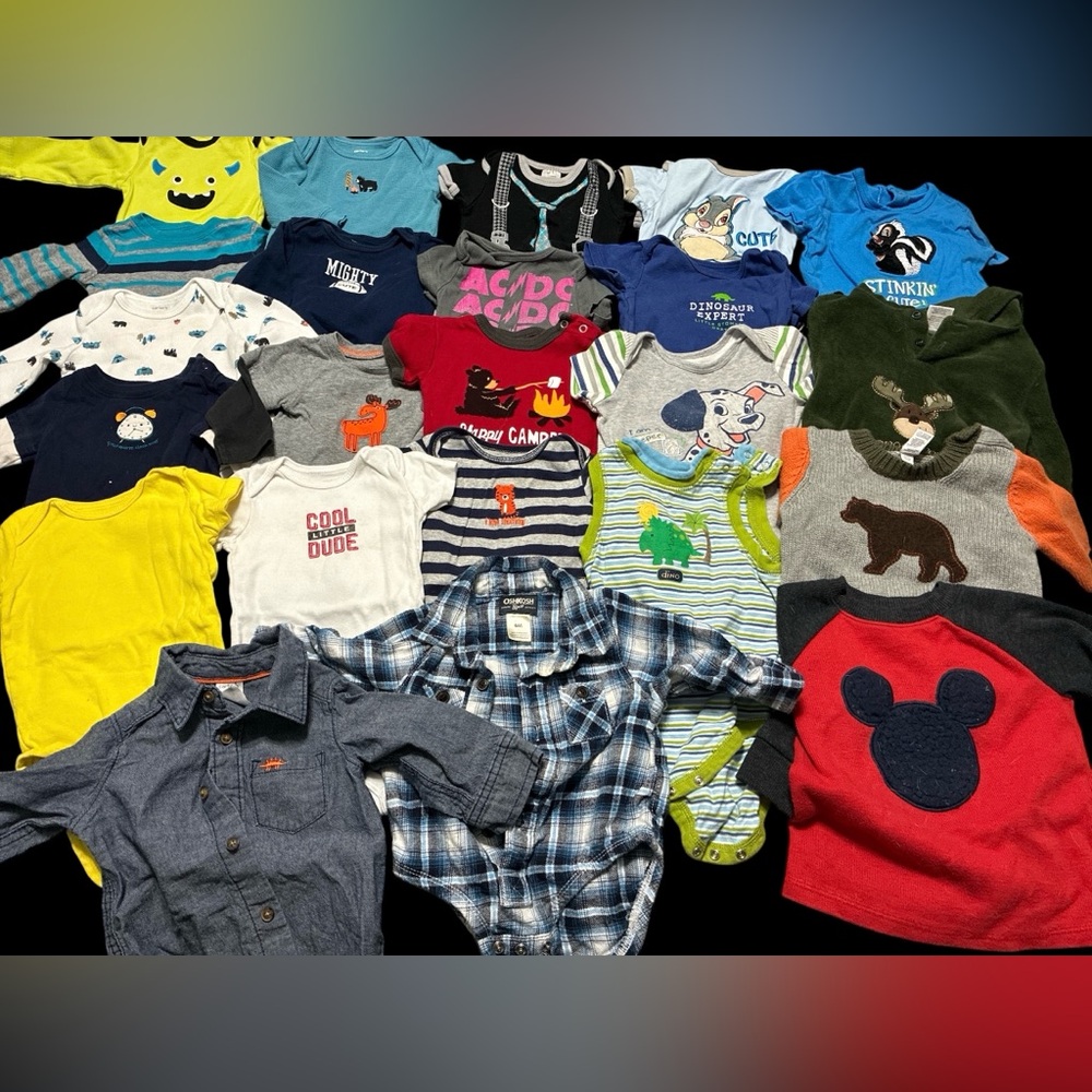 36 PCS BABY BOY LOT- 6 mo osh kosh carters mixed clothing